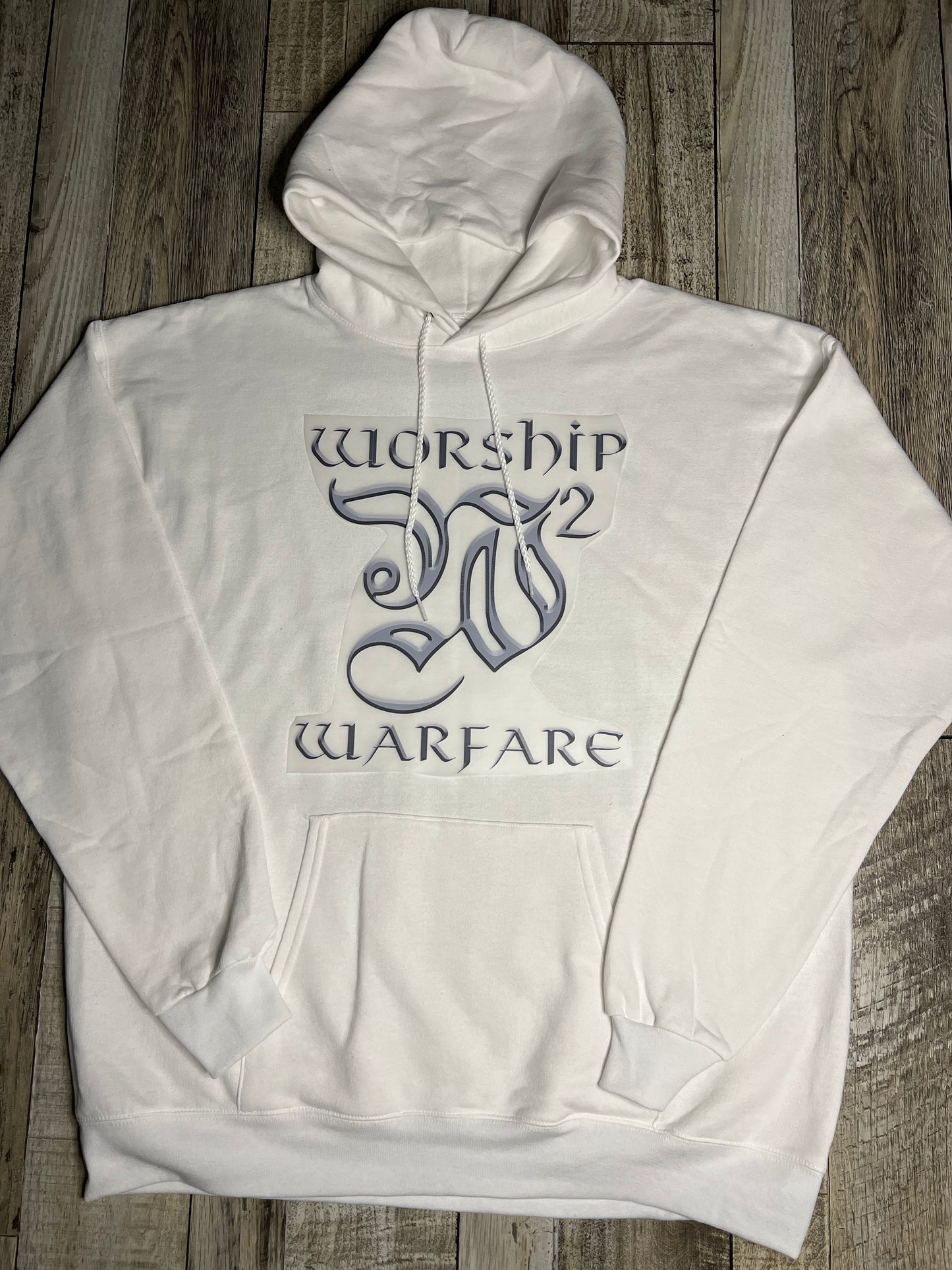 Worship Warfare Hoodie w/ Cool Gray Beveled Emblem